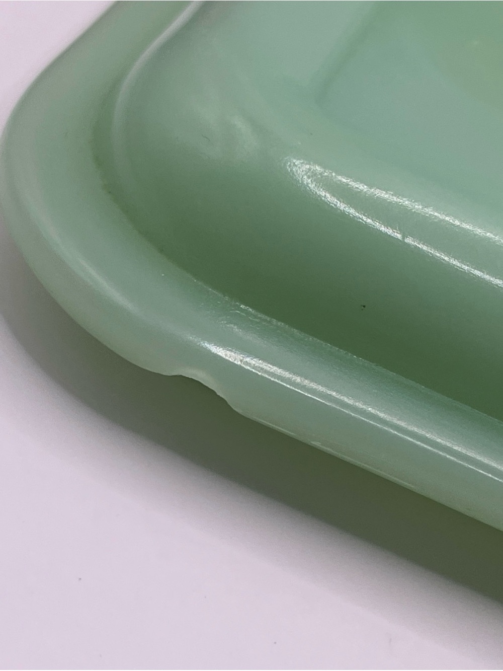 Vintage Anchor Hocking Fire King Jadeite Philbe Refrigerator Dish w/ Lid - Picture 11 of 14